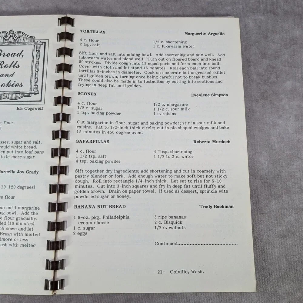 Prize Recipes of Colville Lake Roosevelt Eagles Auxiliary 2797 Vintage Cookbook